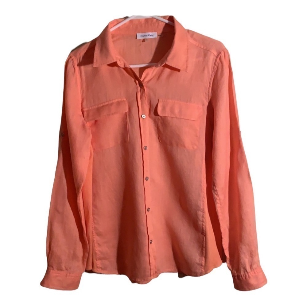 Calvin Klein Linen Button Down Size M